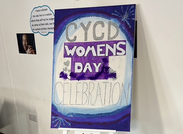 picture for projectStory: Banner titled CYCD Women's Day celebration