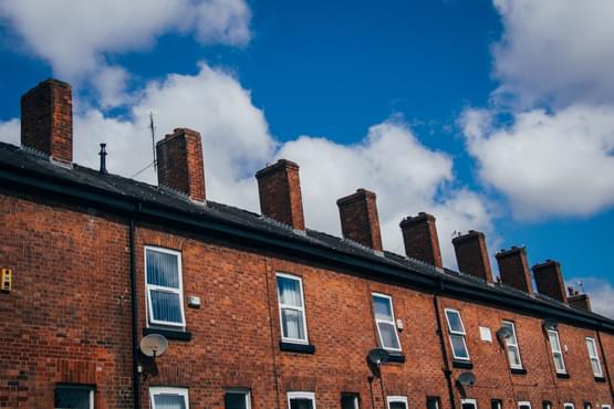 Terraced houses  in Chorlton, Manchester.