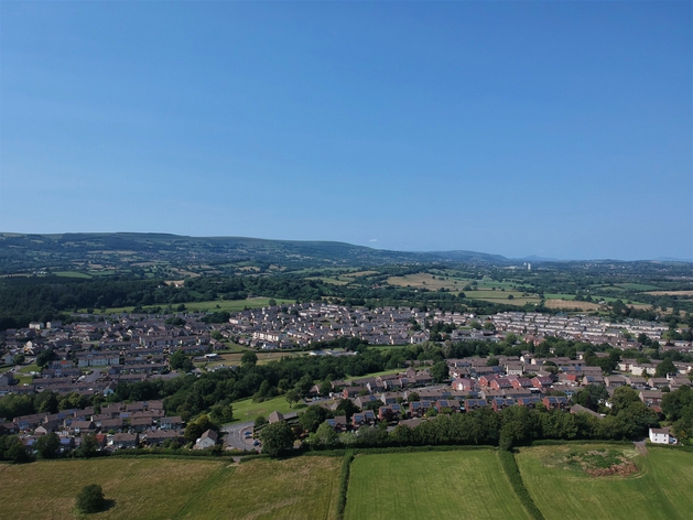 picture for projectStory: Landscape of Newport from a birds eye view.