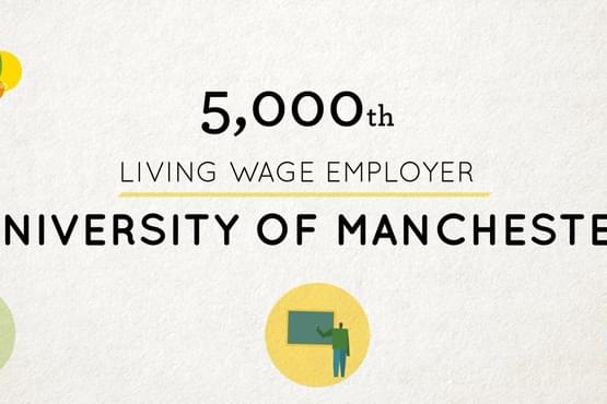 University of Manchester is the 5,000th Living Wage Employer graphic