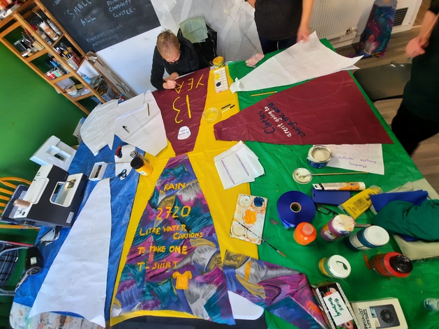 picture for projectStory: Overhead image of a person doing arts and crafts